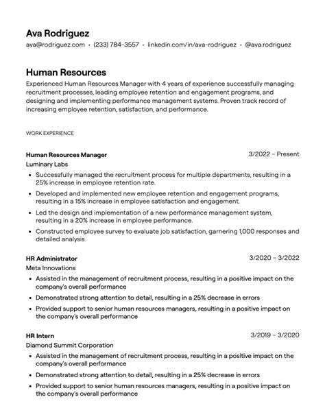 18 Human Resources CV Examples [+ Free Templates].
